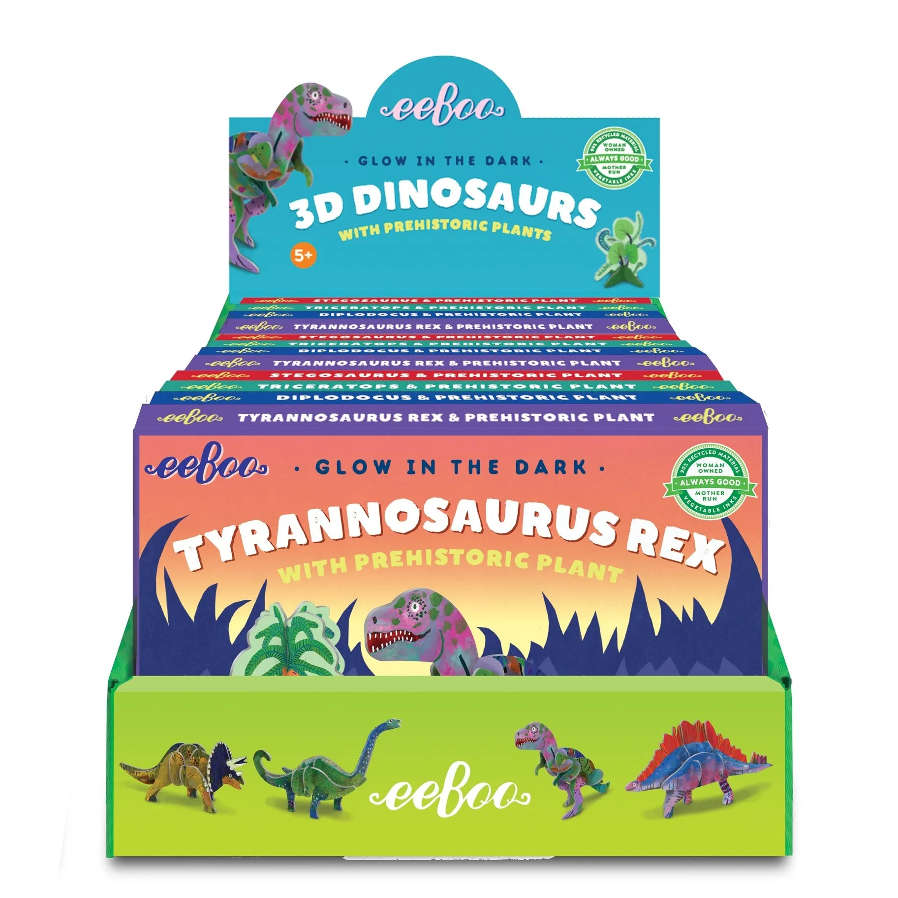 3D Dinosaurs - 4 Assorted