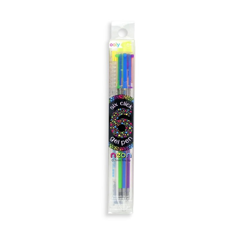 6 Click Gel Pen - Neon