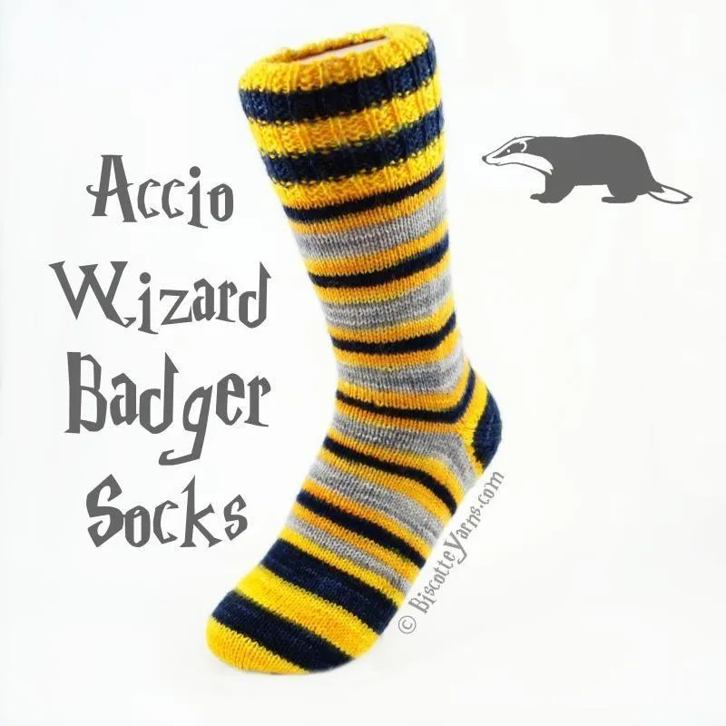 ACCIO WIZARD SOCKS PATTERN
