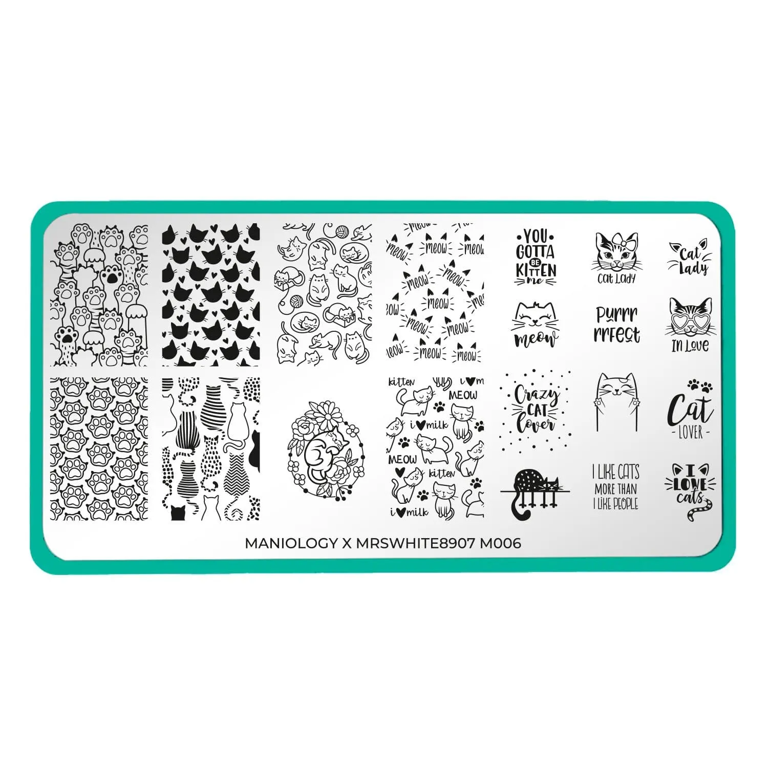 Artist Collaboration: MrsWhite8907 (m006) - Nail Stamping Plate