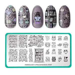 Artist Collaboration: PolishedJess (m057) - Nail Stamping Plate