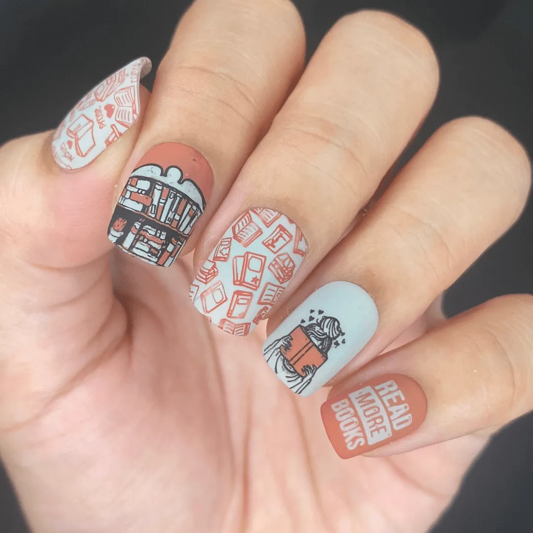 Artist Collaboration: PolishedJess (m057) - Nail Stamping Plate