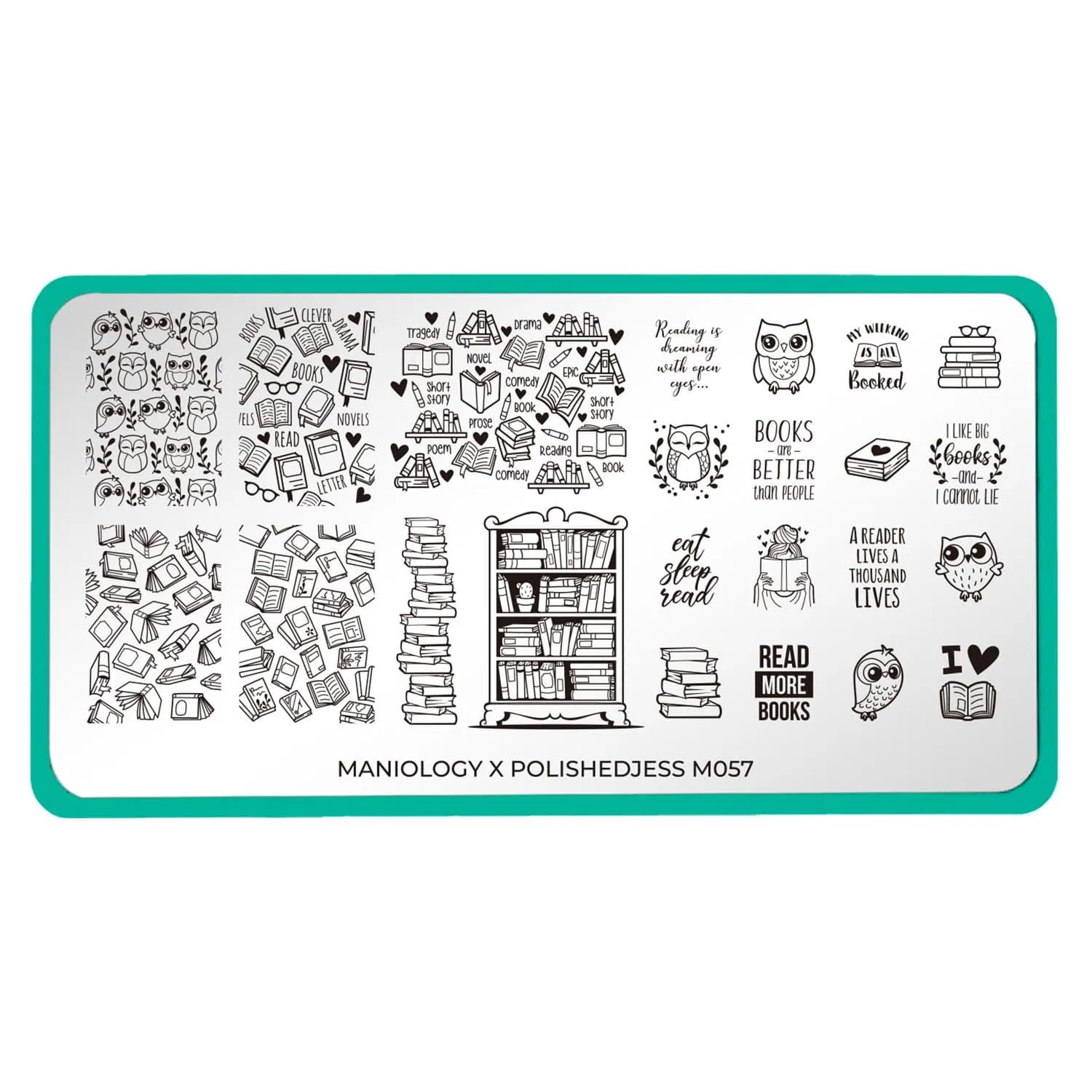 Artist Collaboration: PolishedJess (m057) - Nail Stamping Plate