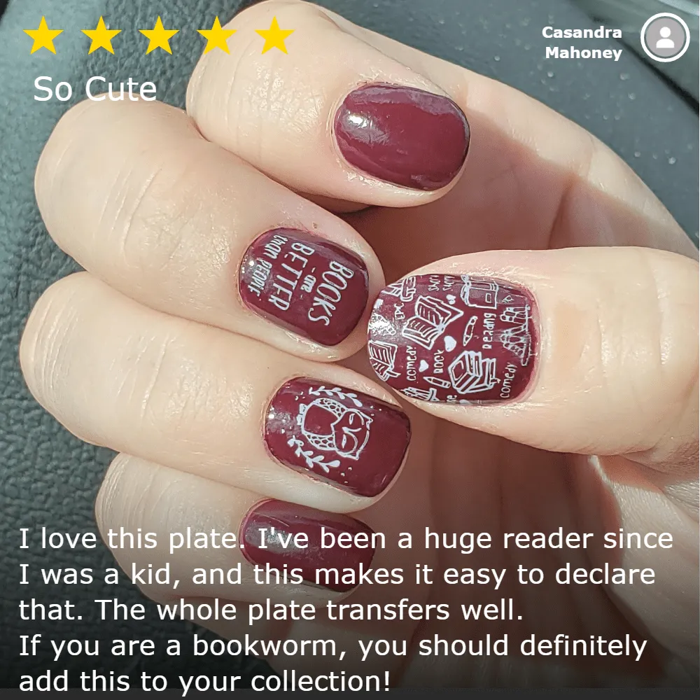Artist Collaboration: PolishedJess (m057) - Nail Stamping Plate