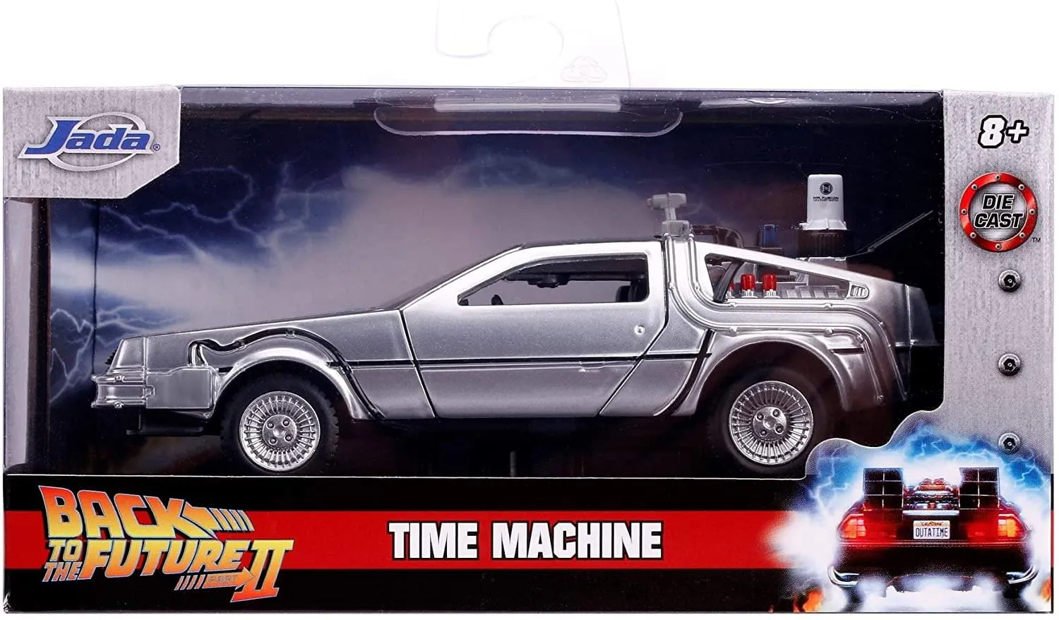 Back to The Future Part II DeLorean Time Machine 1:32 Die Cast Vehicle