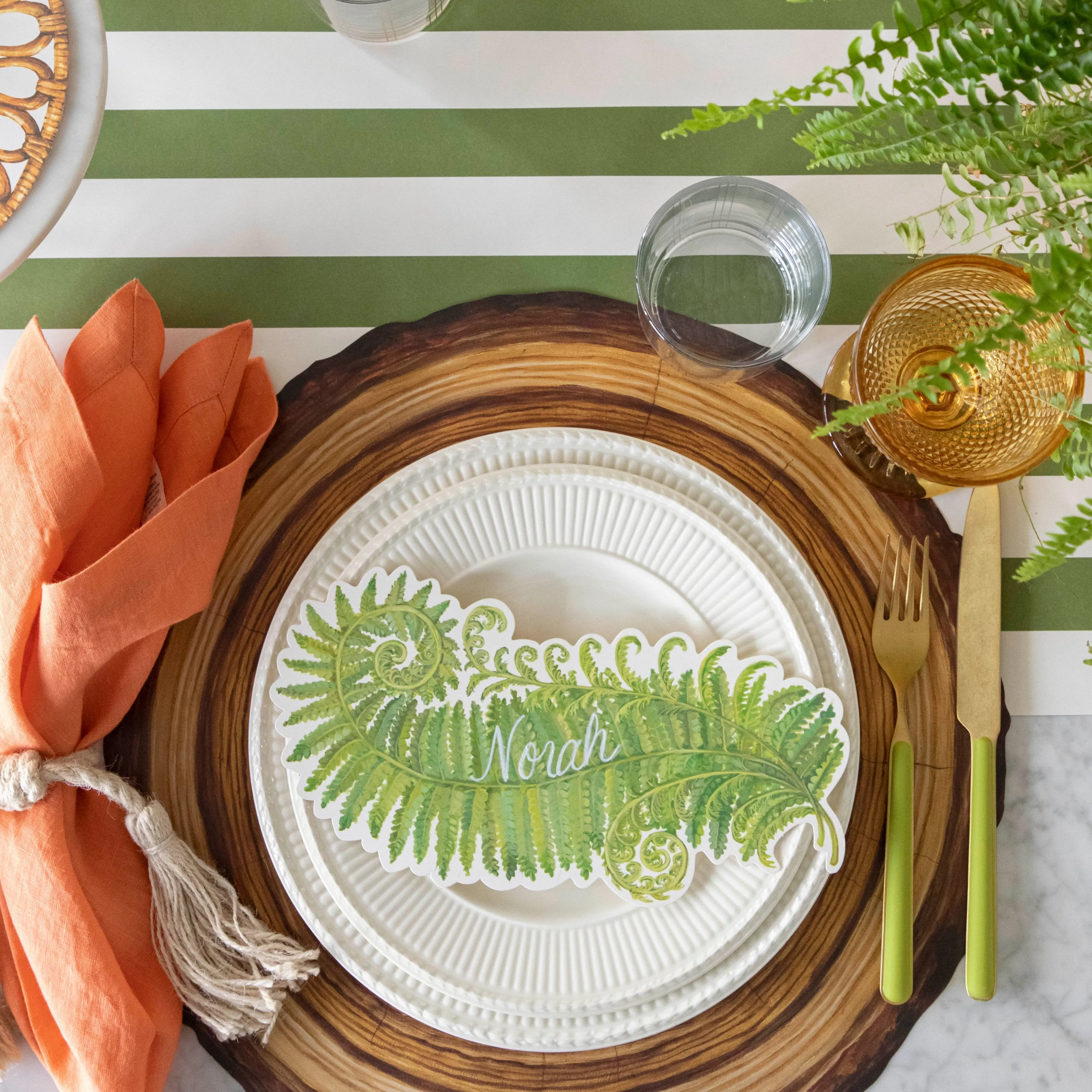 Die-cut Wood Slice Placemat