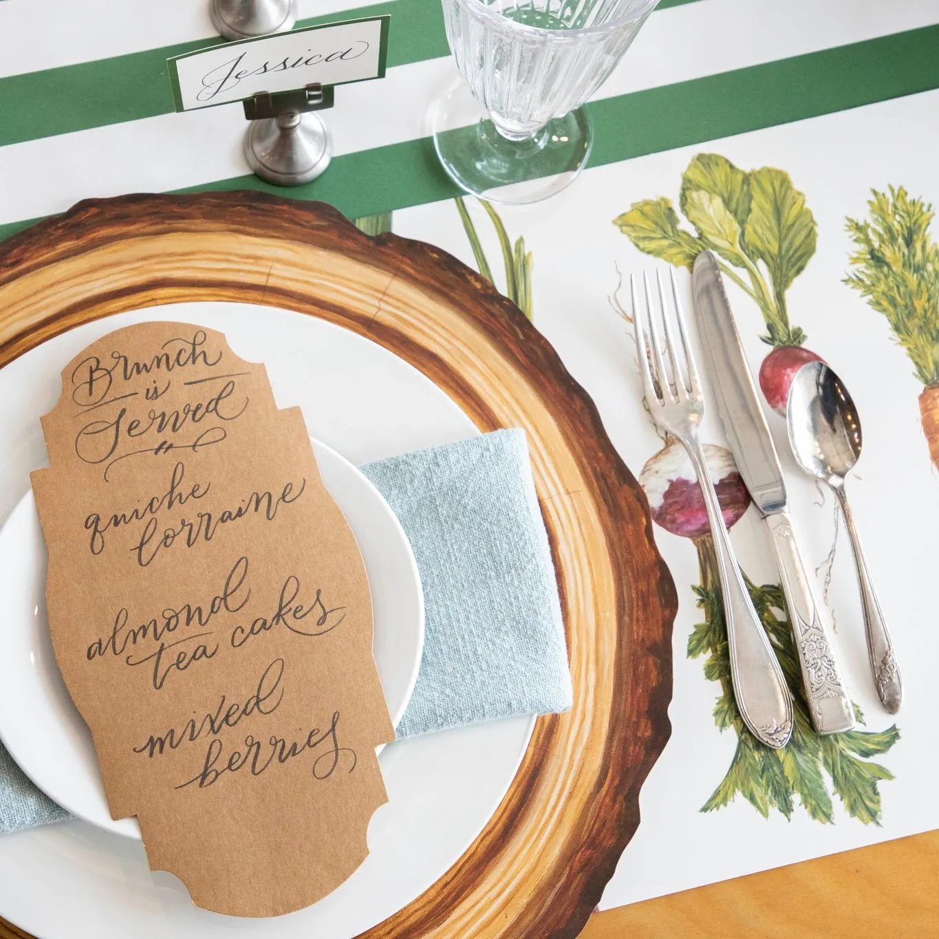 Die-cut Wood Slice Placemat
