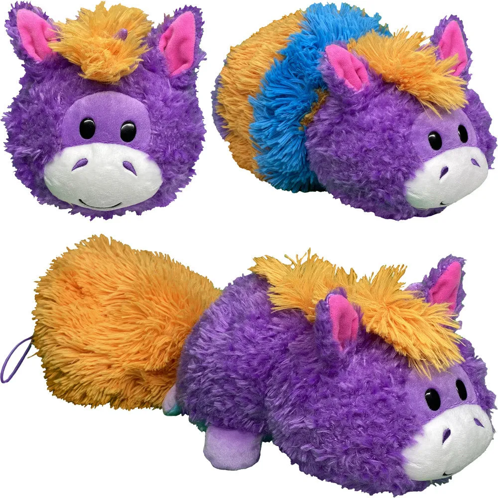 FlipaZoo Magic Tails 2-in-1 Plush - Blue Dragon to Purple Unicorn