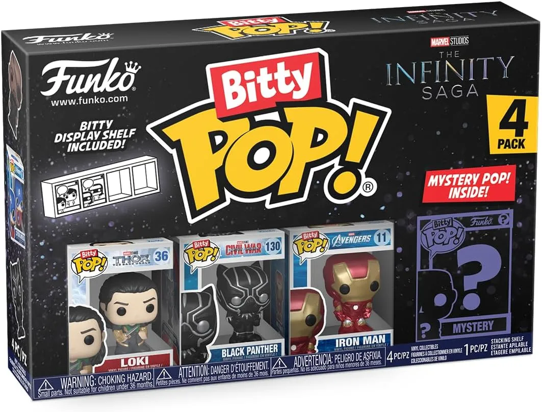 Funko Bitty Pop! Marvel Mini Collectible Toys 4-Pack - Loki