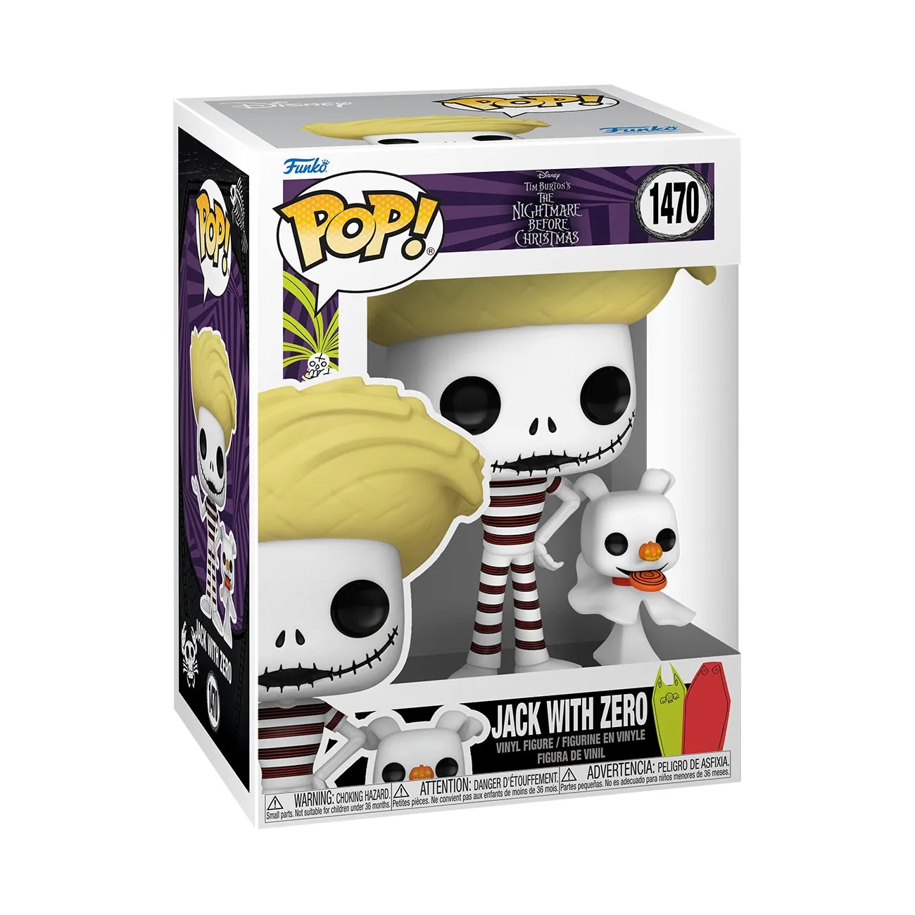 Funko POP! & Buddy The Nightmare Before Christmas Jack with Zero at the Beach 3.75" Vinyl Figure (#1470)