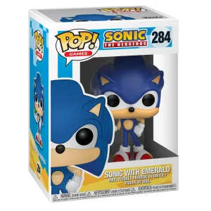 Funko POP! Games Sonic the Hedgehog Sonic With Emerald - Sonic the Hedgehog - Collectable Vinyl Figure - Gift Idea - Official Merchandise - Toys for Kids & Adults - Video Games Fans