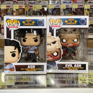Funko Pop! Movies Ash & Evil Ash #1880 & #1881 Army Of Darkness 2024 Set Of 2