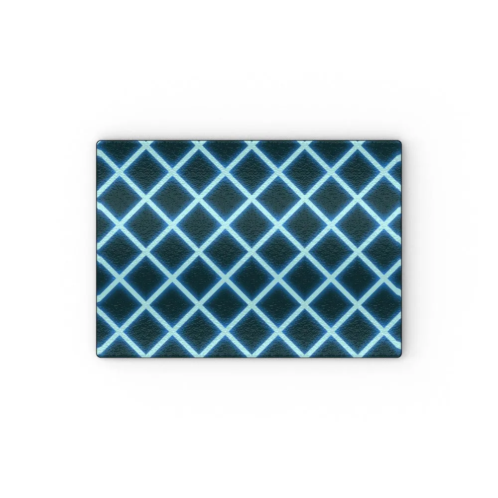Glass Chopping Board - Neon Blue