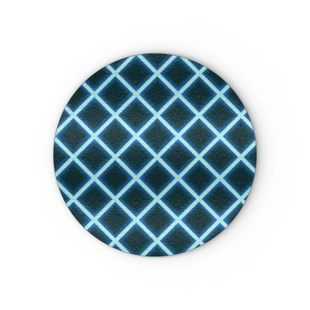 Glass Chopping Board - Neon Blue