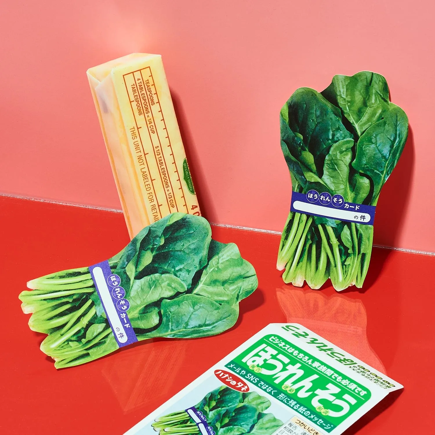 Japanese Greeting Card Set - Spinach