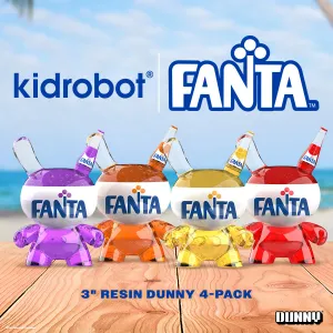 Kidrobot x Fanta 3" Resin Dunny Art Figure 4-Pack (PRE-ORDER)