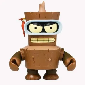 Kidrobot x Futurama Wooden Bender 6-Inch Figure