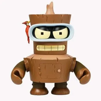 Kidrobot x Futurama Wooden Bender 6-Inch Figure