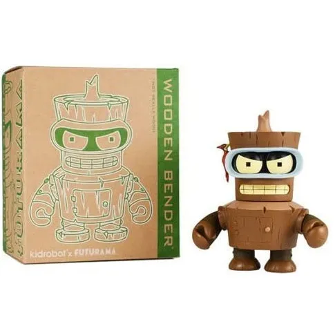 Kidrobot x Futurama Wooden Bender 6-Inch Figure