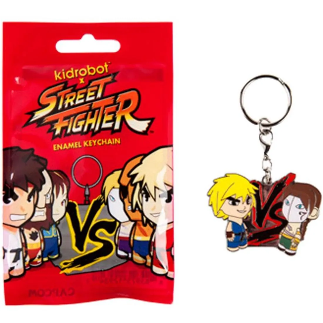 Kidrobot x Street Fighter Enamel Keychain: (1 Blind Pack)