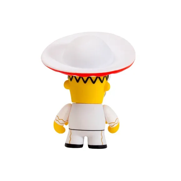 Kidrobot x The Simpsons Homer Day of the Dead Mariachi 6" White Vinyl Figure