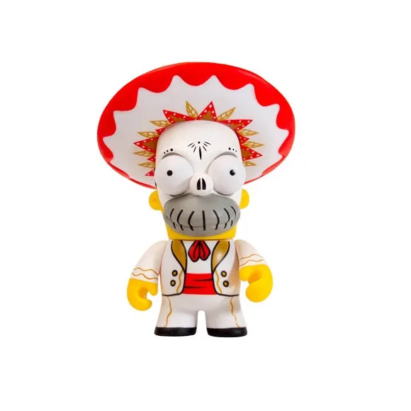 Kidrobot x The Simpsons Homer Day of the Dead Mariachi 6" White Vinyl Figure