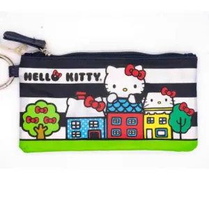 Loungefly x Hello Kitty Striped Houses Zippered Pouch