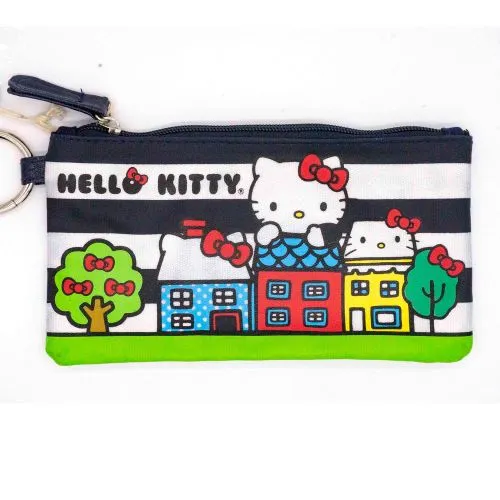 Loungefly x Hello Kitty Striped Houses Zippered Pouch