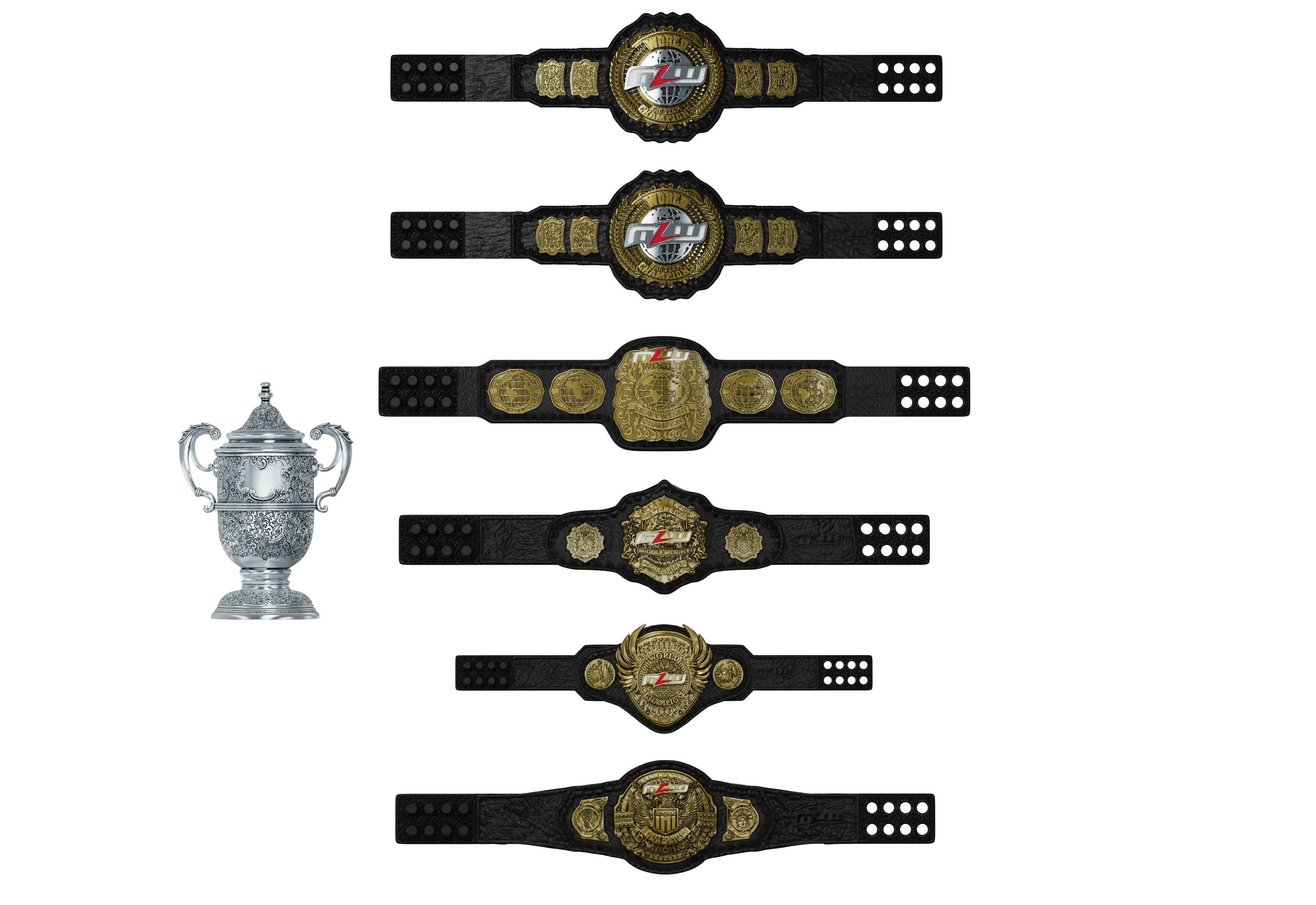 Major League Wrestling Championship Belt Collection - WHOLESALE