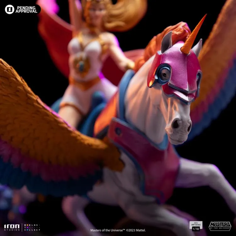MASTERS OF THE UNIVERSE BATTLE DIORAMA SERIES SHE-RA & SWIFT WIND 1/10 DELUXE ART SCALE LIMITED EDITION STATUE
