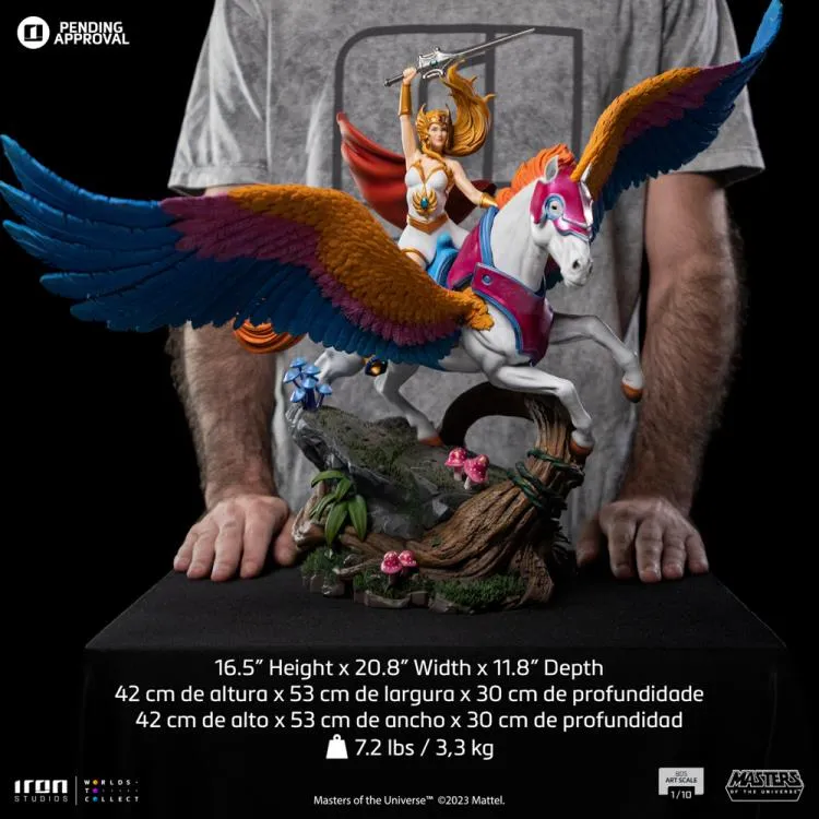 MASTERS OF THE UNIVERSE BATTLE DIORAMA SERIES SHE-RA & SWIFT WIND 1/10 DELUXE ART SCALE LIMITED EDITION STATUE