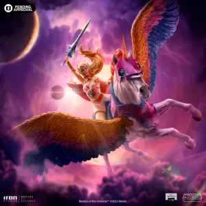 MASTERS OF THE UNIVERSE BATTLE DIORAMA SERIES SHE-RA & SWIFT WIND 1/10 DELUXE ART SCALE LIMITED EDITION STATUE