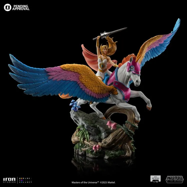 MASTERS OF THE UNIVERSE BATTLE DIORAMA SERIES SHE-RA & SWIFT WIND 1/10 DELUXE ART SCALE LIMITED EDITION STATUE