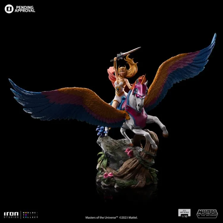 MASTERS OF THE UNIVERSE BATTLE DIORAMA SERIES SHE-RA & SWIFT WIND 1/10 DELUXE ART SCALE LIMITED EDITION STATUE
