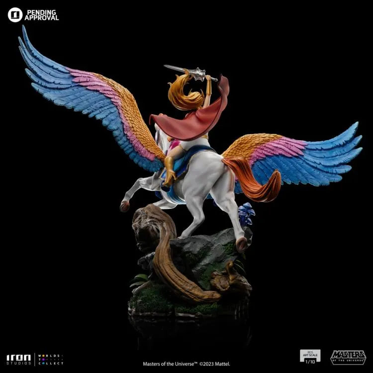 MASTERS OF THE UNIVERSE BATTLE DIORAMA SERIES SHE-RA & SWIFT WIND 1/10 DELUXE ART SCALE LIMITED EDITION STATUE