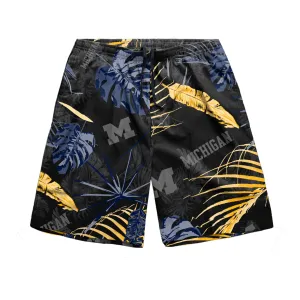 Michigan Wolverines NCAA Mens Neon Palm Shorts