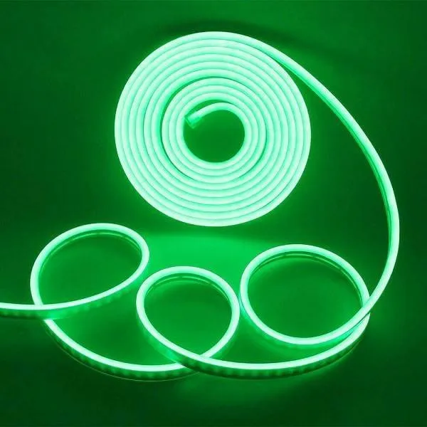 Mini Green LED Neon Flex DC 12V 6x12mm 120LED/m IP65 Waterproof 2.5cm Cut
