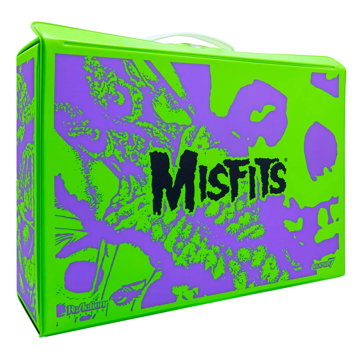 Misfits ReAction Figure Neon Green & Purple Carry Case with Exclusive Fiend Figure