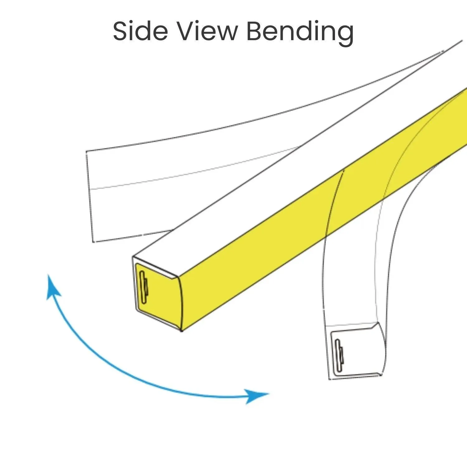 Natural White LED Neon Flex 220V 240V 4000K 220V 240V Top Bending 20cm Cutting IP65 with UK Plug