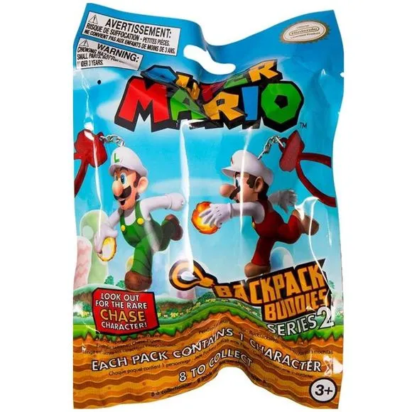Nintendo Super Mario Backpack Buddies Series 2 Keychain Blind Pack - 1 Random
