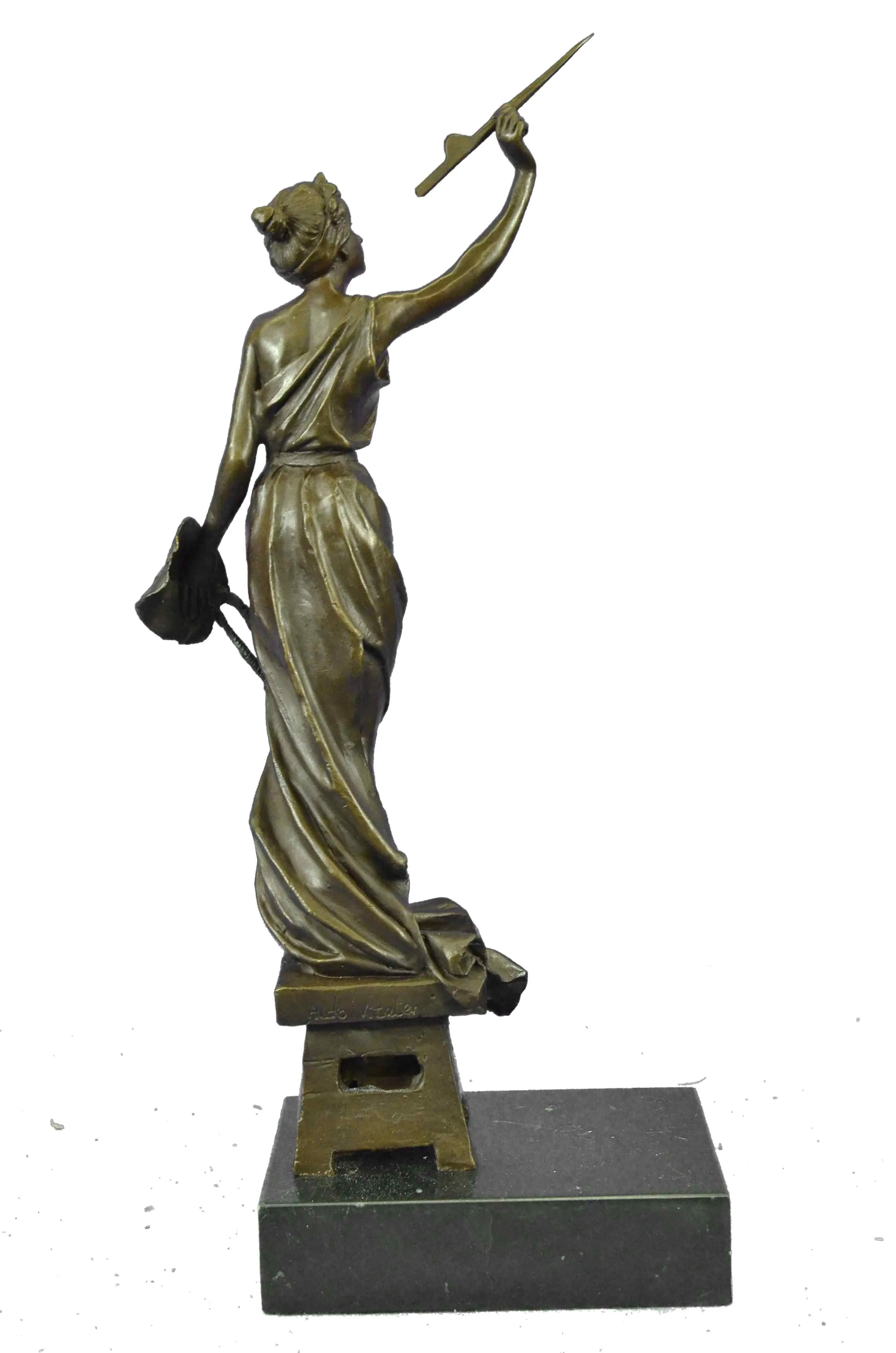 Original Rare Aldo Vitaleh Female Artist ''The Painter'' Bronze Sculpture Statue
