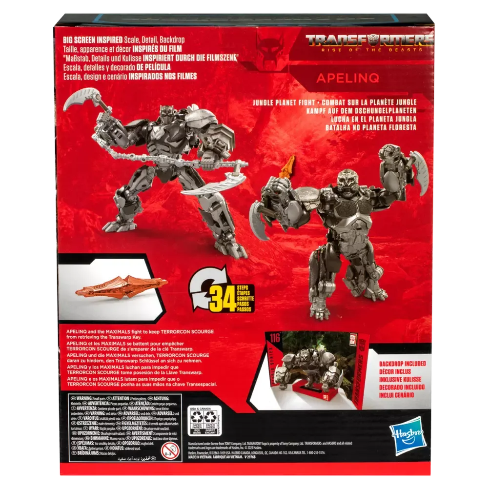 [PRE-ORDER] Transformers: Studio Series #116 - Rise of the Beasts - Leader Apelinq Action Figure (G0480)
