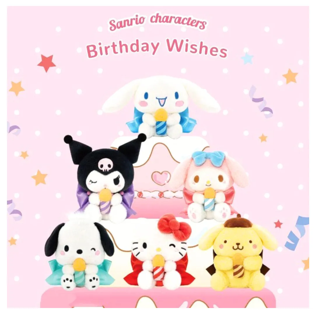 Sanrio Blind Box Happy Birthday Plushy Series