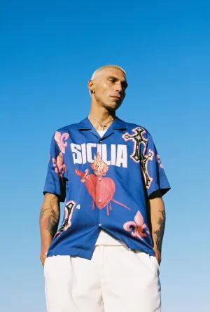 SOMETHING VERY SPECIAL - The Sicilia Resort Shirt - Royal Blue
