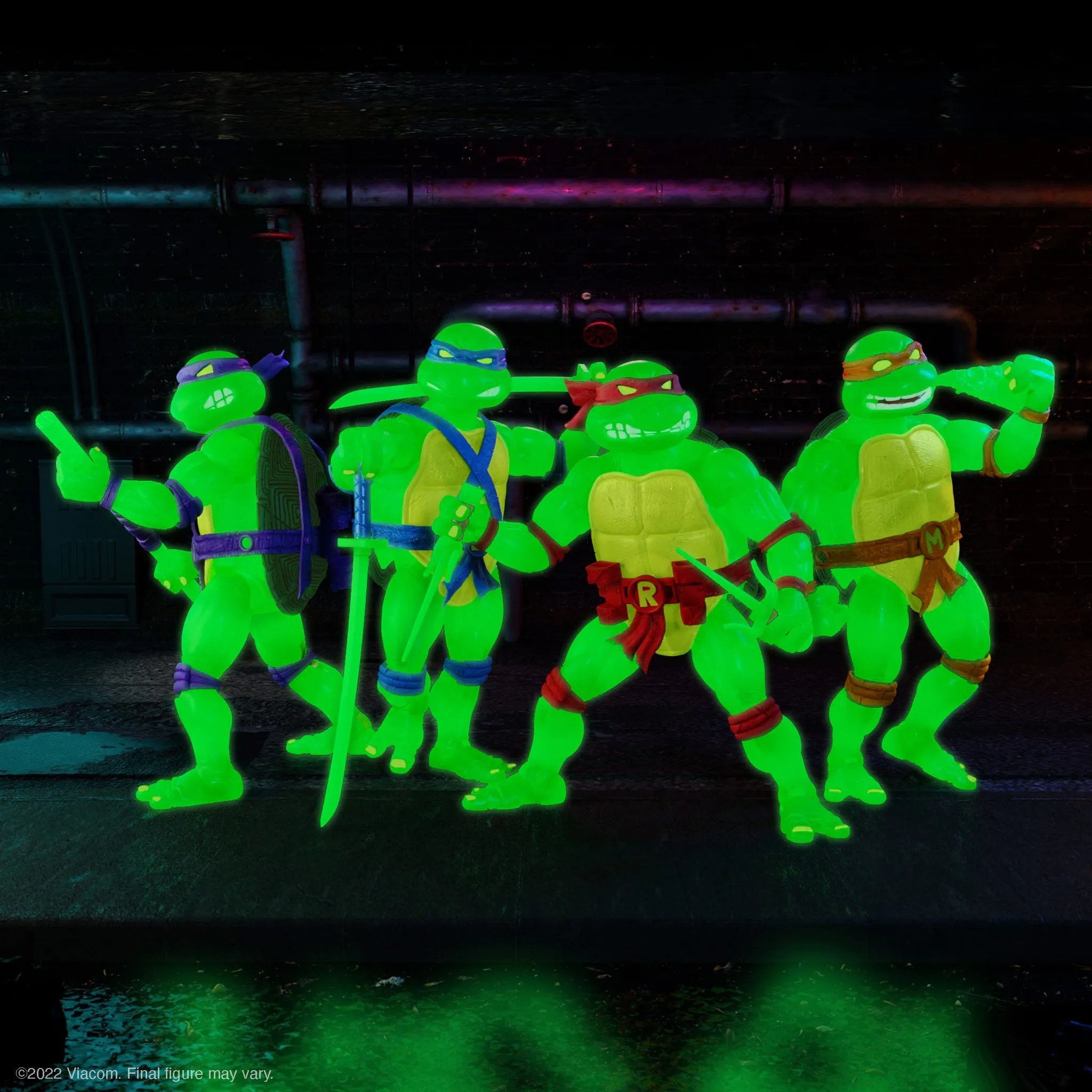 Teenage Mutant Ninja Turtles ULTIMATES! Mutagen Ooze Glow Figures (Super7 Exclusive)