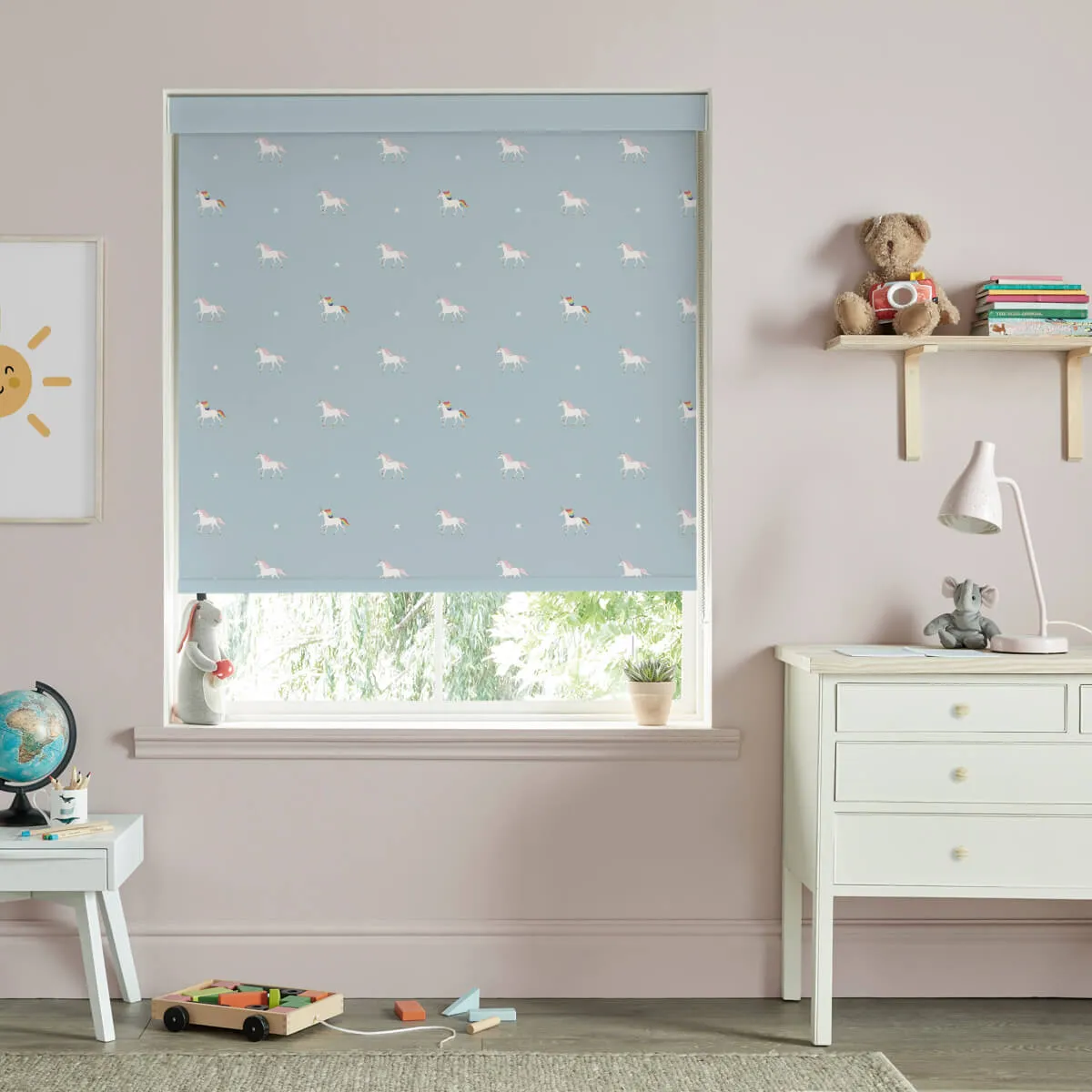 Unicorn Pale Duck Egg Roller Blind Sample