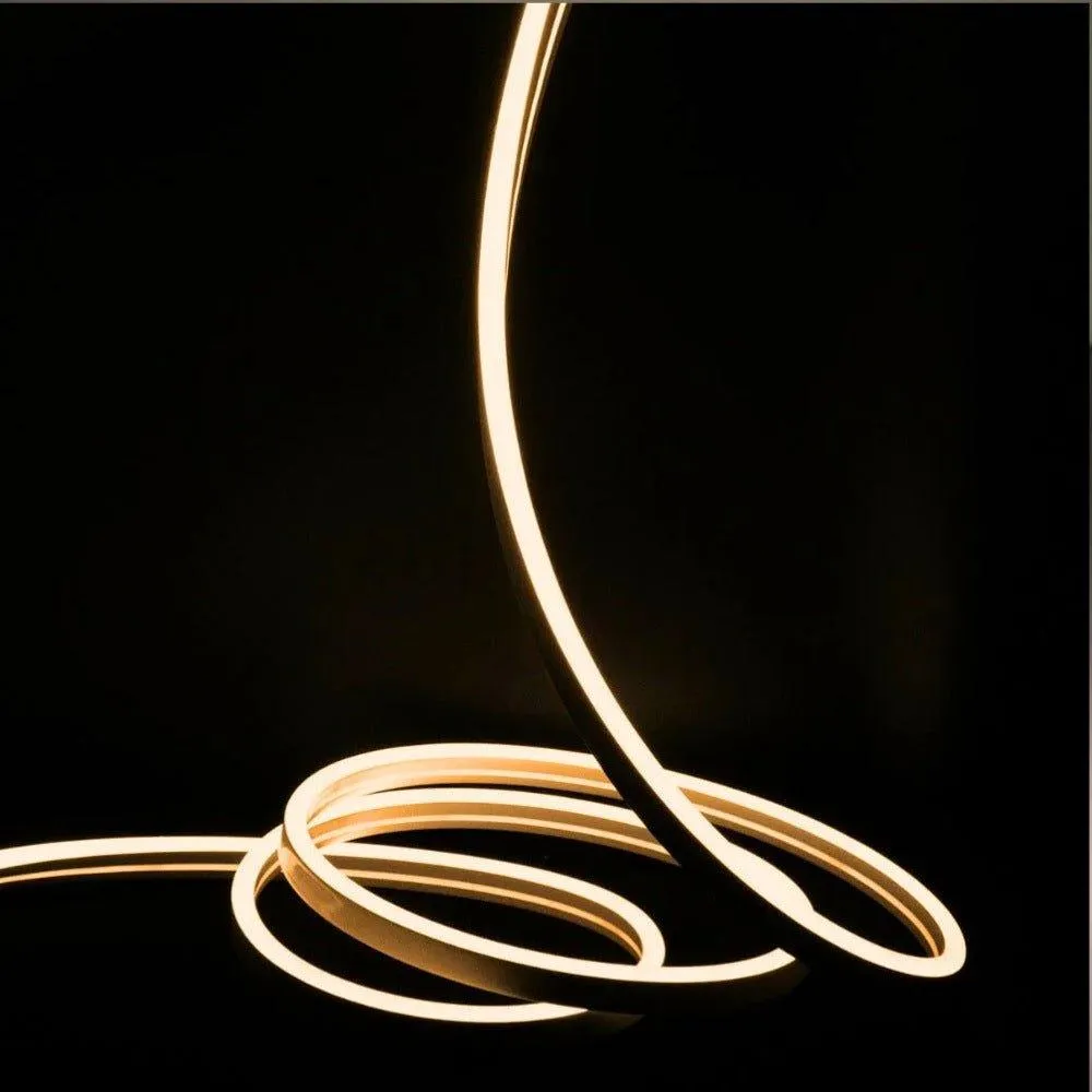 Warm White Neon Flex 24V 8x16mm 120LEDs/m IP65 Waterproof 5cm Cut